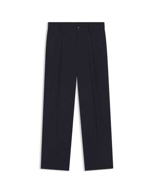 HUGO Blue Modern-Fit Trousers for men