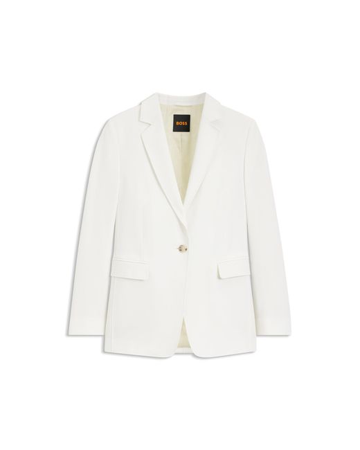 Boss White Regular-Fit Blazer