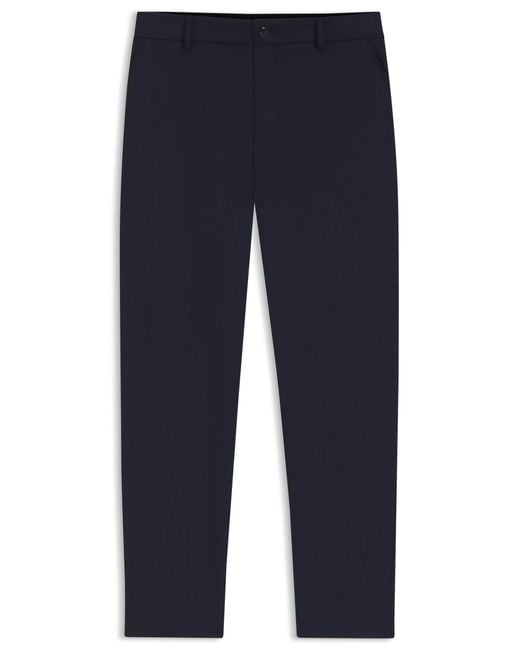 Boss Tapered-Fit Hose Aus Waschmaschinenfestem Stretch-Gewebe in Blue für Herren