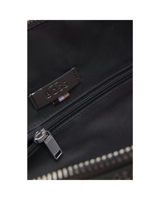 Boss Black Document Case With All-Over Emed Pattern for men