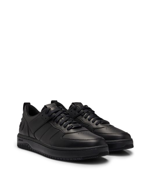 HUGO Sneakers In Een Combinatie Van Materialen Met Verhoogd Logo in het Black voor heren