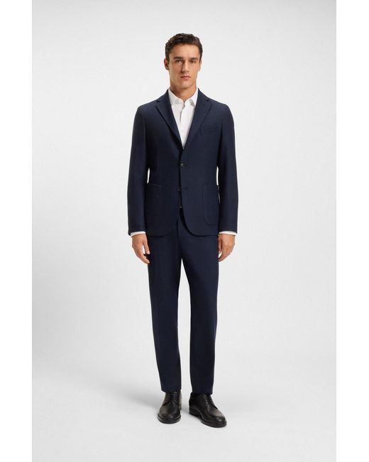 Boss Slim-Fit Overhemd Van Een Hoogwaardige Katoenmix Met Stretch in het White voor heren