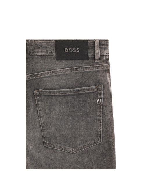 Boss Gray Maine Regular-Fit Jeans for men