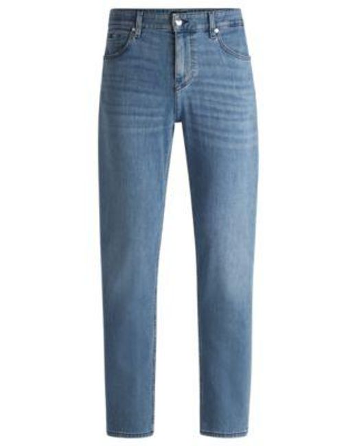 Jean Regular Maine en denim bleu très doux Boss pour homme en coloris Blue