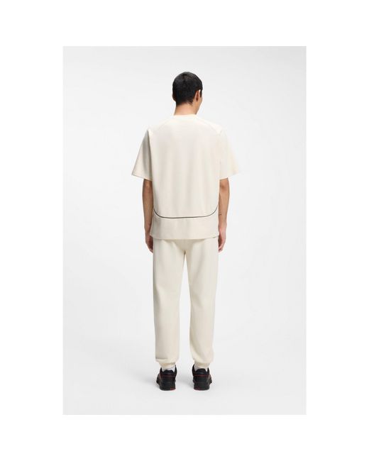 HUGO Natural X Rb Cotton-Blend T-Shirt With Contrast Piping for men
