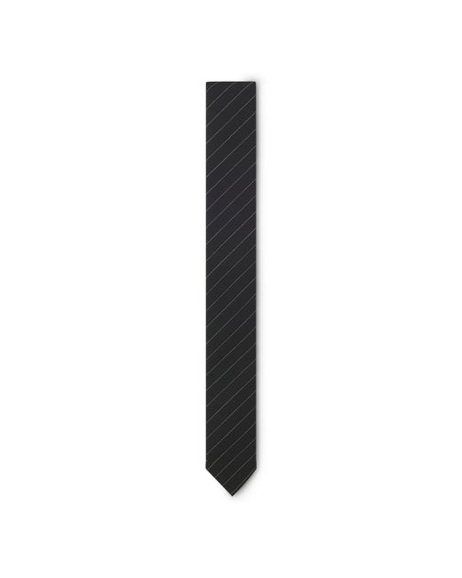 HUGO Black Tie With Diagonal Stripe for men