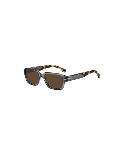 Boss Multicolor Transparent-Acetate Sunglasses With Havana Detailing for men
