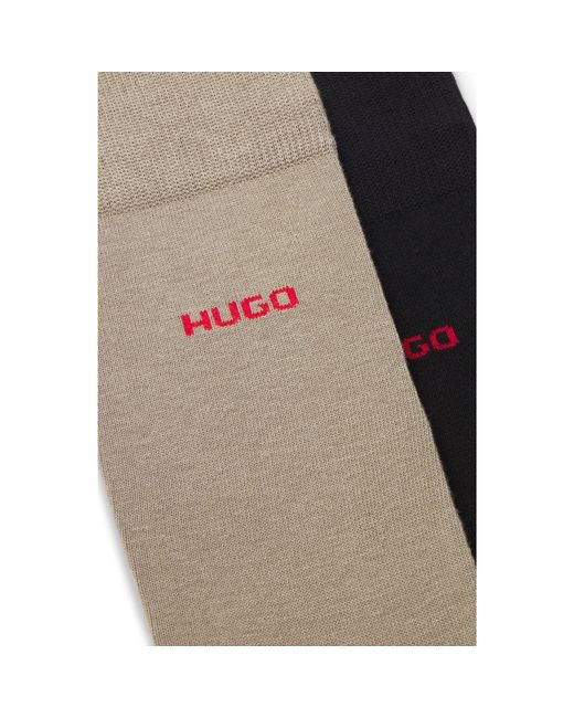 HUGO Brown Two-Pack Of Regular-Length Socks for men