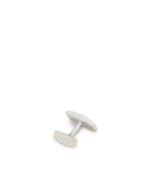 Boss White Cufflinks With Coloured Lines for men