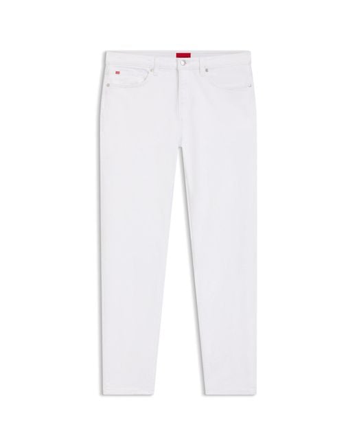 HUGO White Extra-Slim-Fit Jeans for men