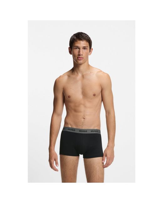 HUGO Red Three-Pack Of Logo-Waistband Trunks for men