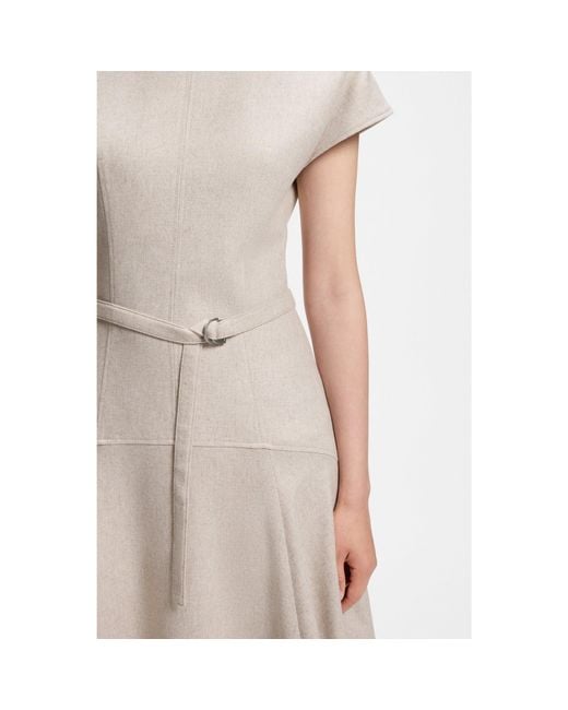 Boss Natural Belted Maxi Dress
