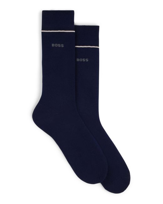 Boss Twee Paar Sokken In Standaardlengte Van Hoogwaardig Stretchmateriaal in het Blue voor heren
