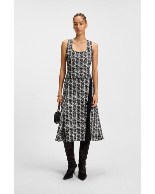 Boss White Patterned Women's Business Dresses Size 8