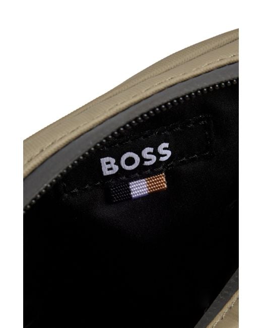Boss Reporter-Tasche aus Kunstleder mit tonalem Logo in Gray für Herren