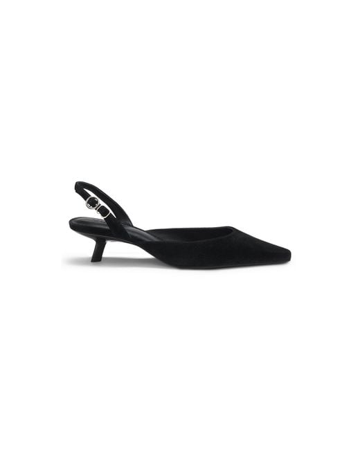 HUGO Black Kitten-Heel Slingbacks