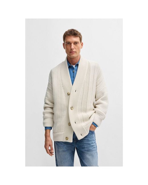 Boss Natural Selected By Beckham Relaxed-Fit Cardigan for men