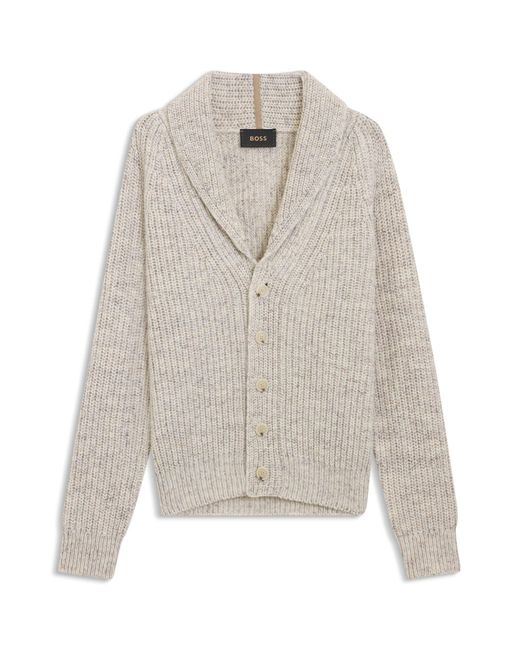 Gilet En Maille De Laine Et De Cachemire Boss pour homme en coloris White