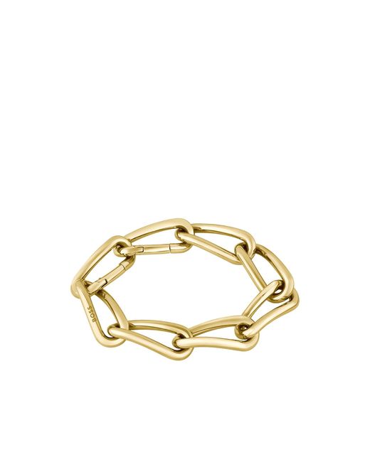 Boss Metallic Twisted Tubular Links Gold-Tone Bracelet