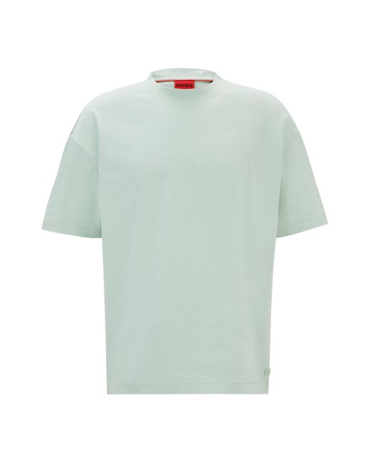HUGO Oversized All-Gender-T-Shirt aus Baumwolle mit Logo-Label in Green für Herren