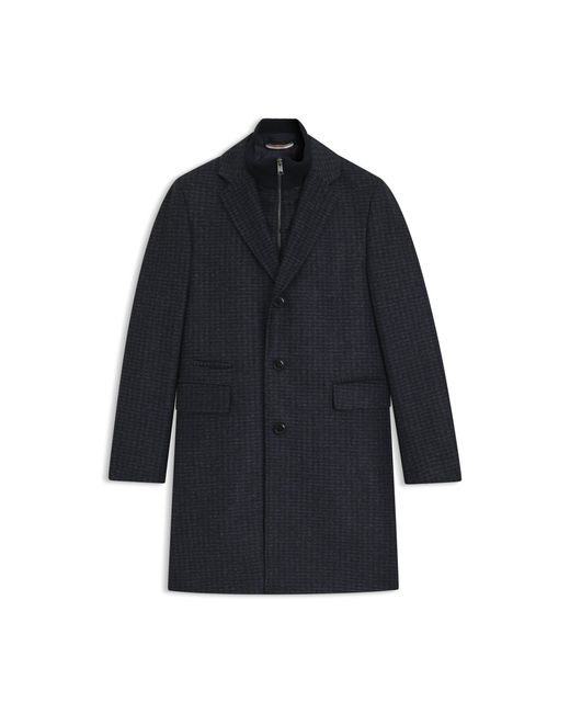 Boss Blue Slim-Fit Coat With Detachable Inner for men