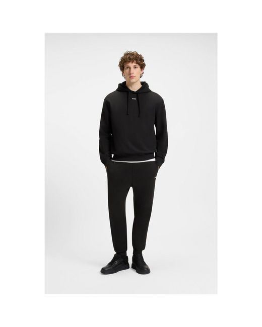 HUGO Black Cotton Tracksuit Set for men