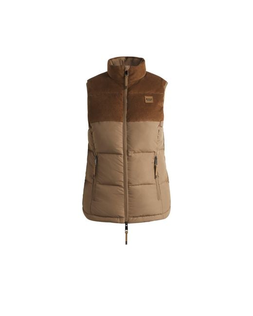 Boss Brown Equestrian Waterproof Gilet With Corduroy Trim