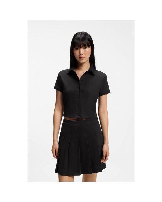 HUGO Black Slim-Fit Polo Top