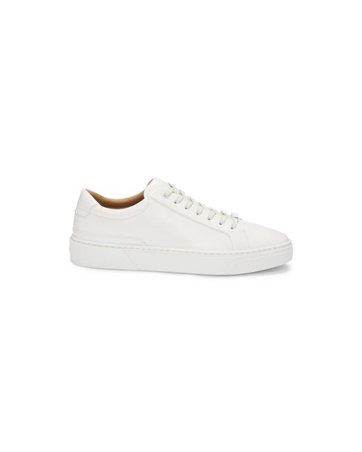 Boss White Gary Trainers With Leather Uppers for men