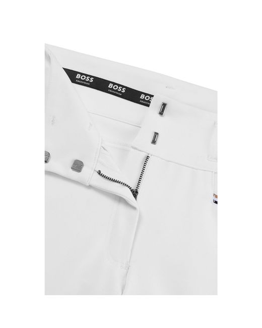 Boss White Equestrian Full-Grip Breeches