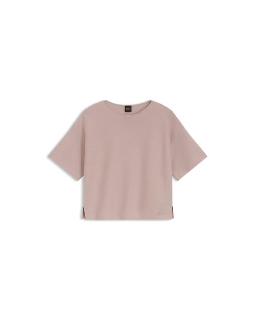 Boss Pink Relaxed-Fit Sweater