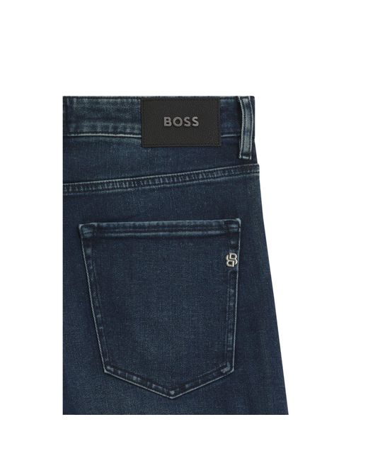 Boss Blue Delaware Slim-Fit Jeans for men