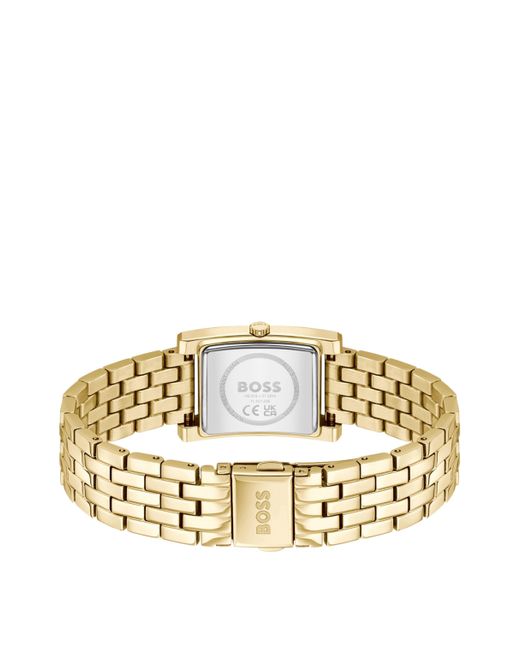 Boss Metallic Link-bracelet Watch With Gold-tone Dial