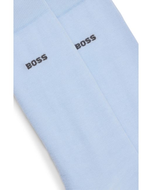Boss Zweier-Pack mittelhohe Socken aus Stretch-Baumwolle in Blue für Herren