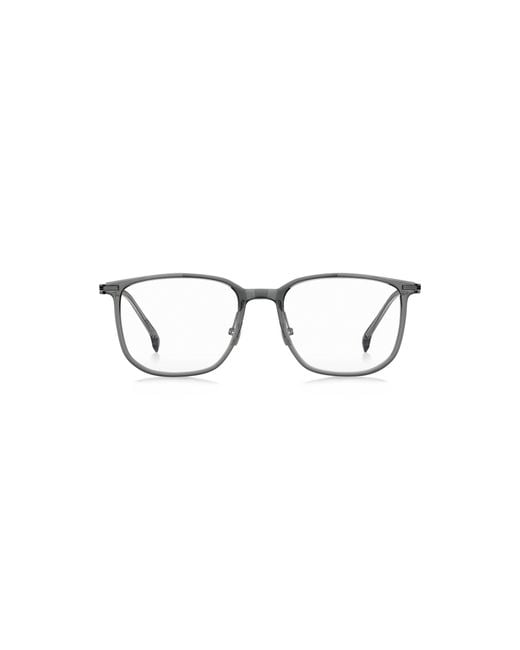 Boss Metallic Titanium Optical Frames With Lasered Logo for men
