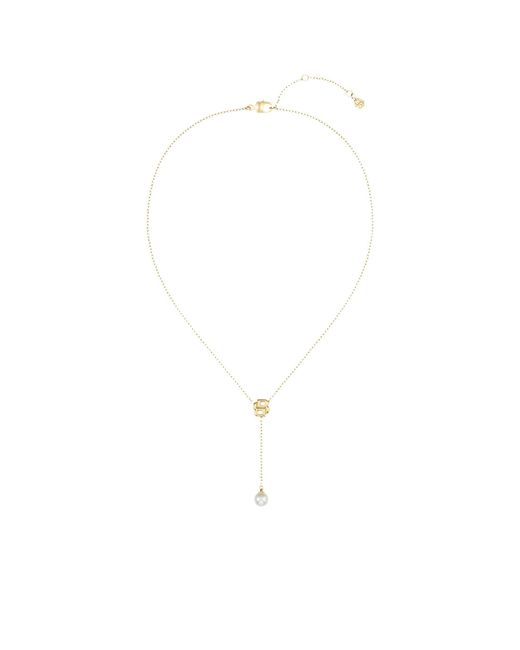 Boss White Tone Necklace With Double B Monogram