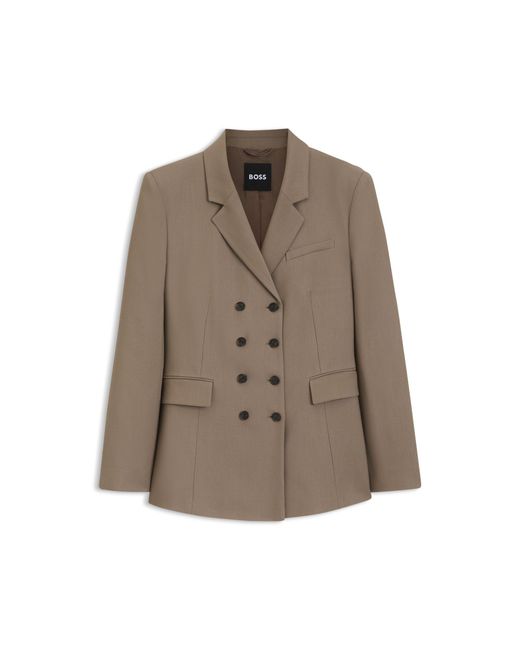 Boss Brown Slim-Fit Blazer