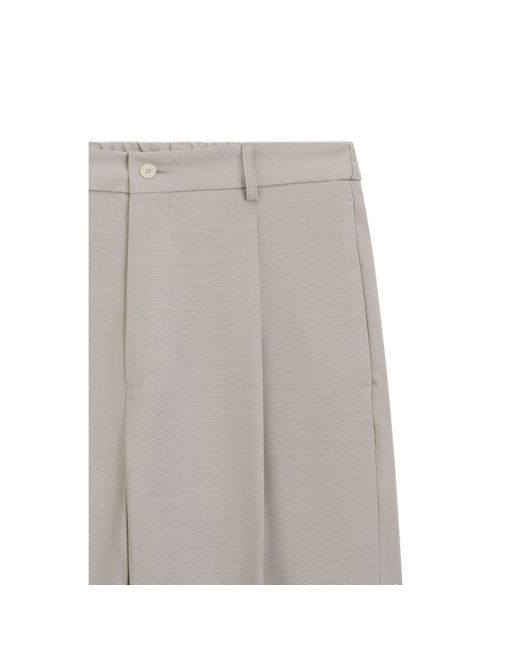 Boss Gray Relaxed-Fit Trousers for men