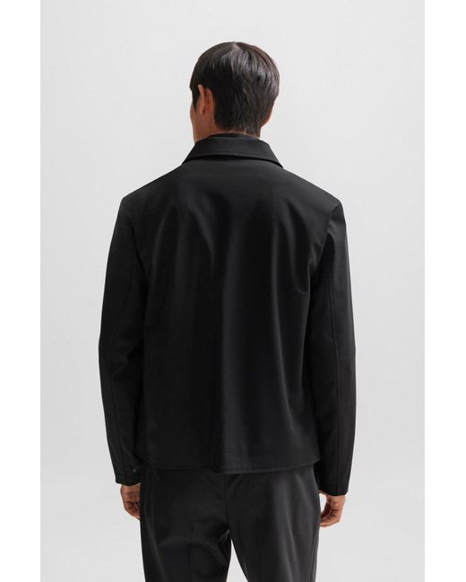 Boss Black Slim-fit Jacket In A Performance-stretch Wool Blend for men