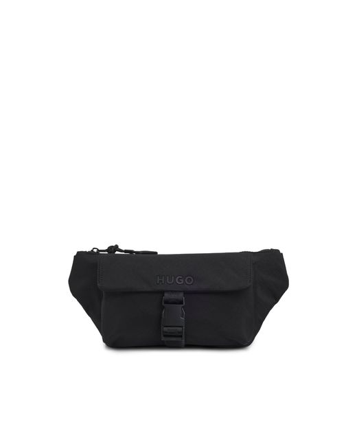 HUGO Black Adjustable Belt Bag With Tonal Logo for men