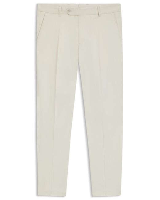 Pantalon Tapered En Tissu Stretch Lavable En Machine Boss pour homme en coloris White