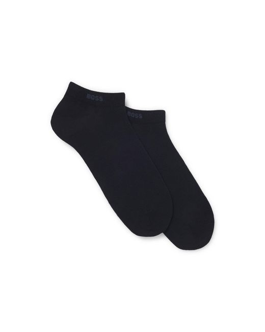 Boss Blue Two-Pack Of Ankle-Length Socks for men
