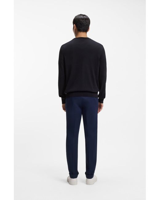 Boss Katoenen Trui Met Logostiksel in het Black voor heren