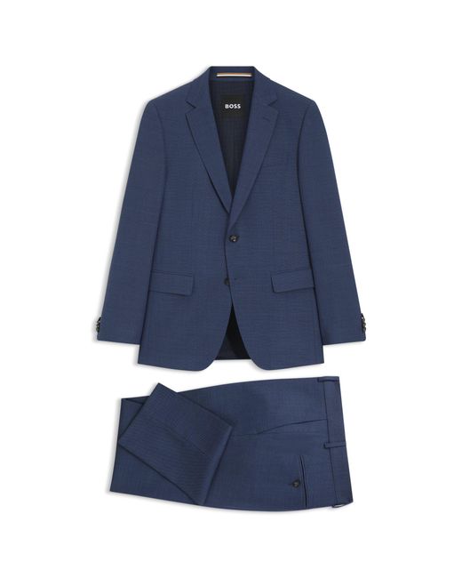 Boss Blue Two-Piece Slim-Fit Suit for men