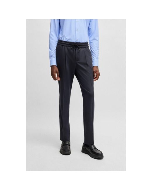 HUGO Blue Slim-Fit Trousers for men