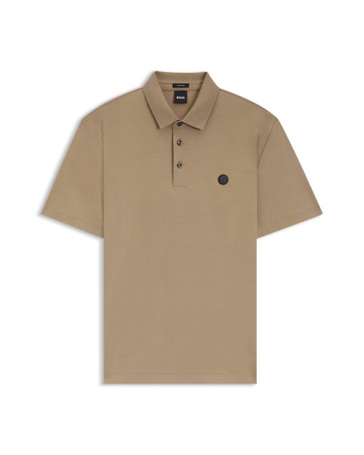 Boss Natural Khaki Men's Polo Shirts Size Xxxl for men