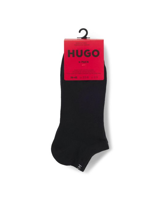 HUGO Black Six-Pack Of Socks