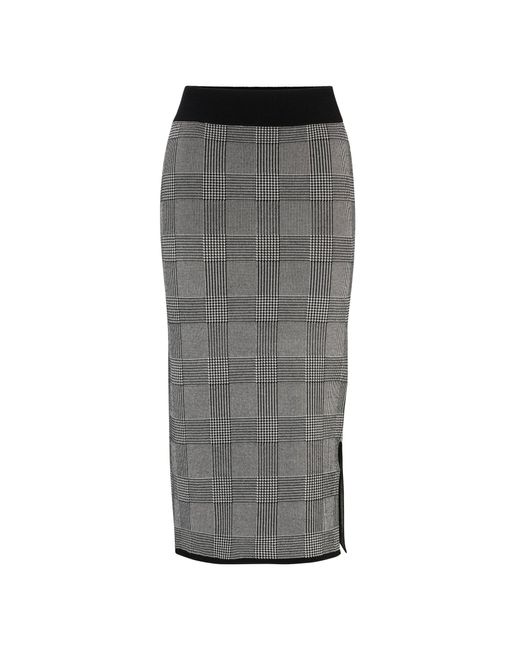 Boss Gray Pencil Skirt In Knitted Jacquard