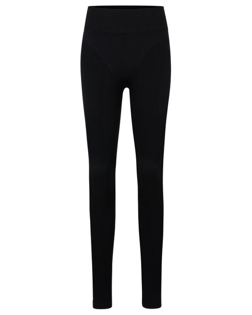 Legging NAOMI x en jersey stretch avec taille logotée Boss en coloris Black