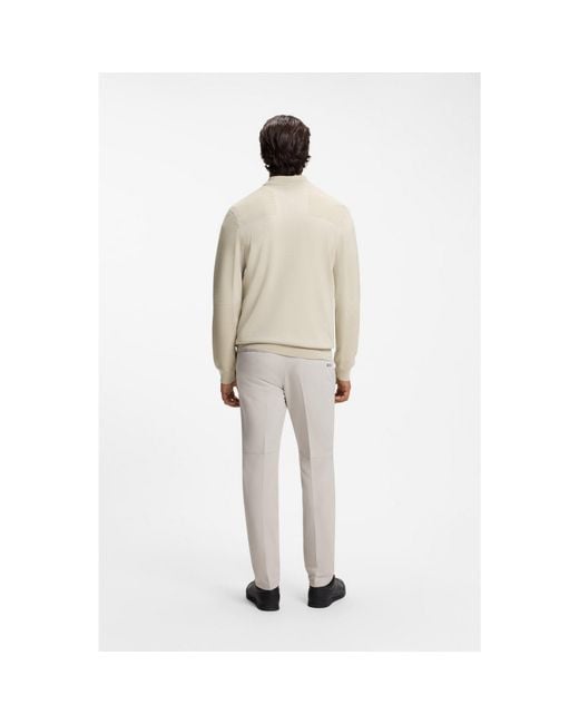 Boss Natural Mixed-Structure Sweater With Moisture Management for men